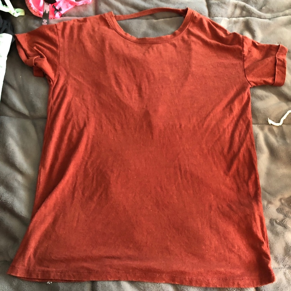 Open back t shirt
